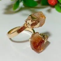 Imagem de Anel Citrino Dourado